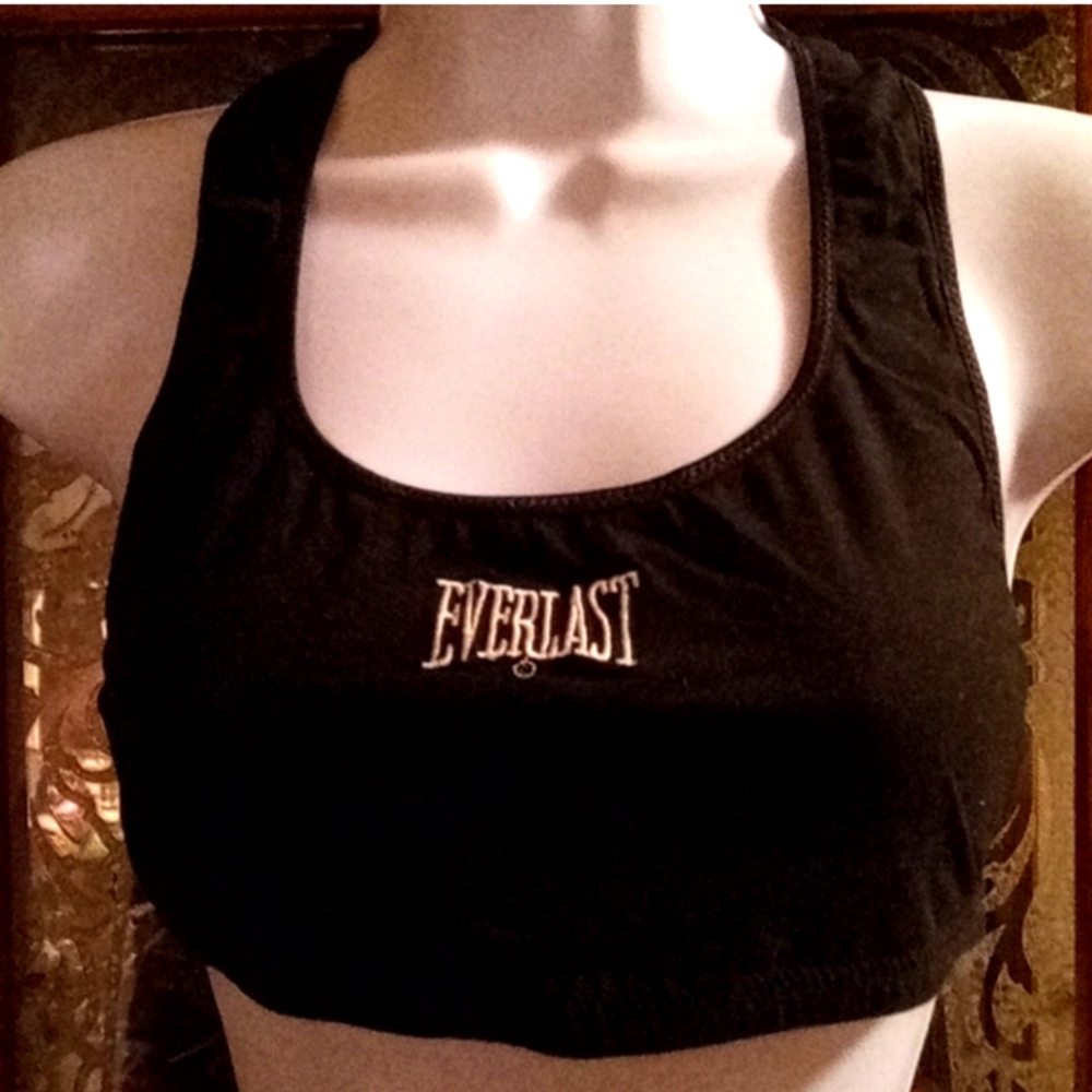 NWOT,Vintage,Everlast,Black, Sports Bra/Crop Top with Racer Style Back🖤